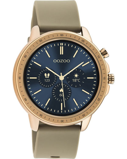 OOZOO Q00302 45mm Smartwatch Beige Rubber Strap - Κοσμηματοπωλείο Goldy