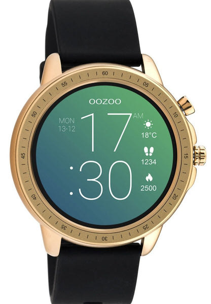 OOZOO Q00303 45mm Smartwatch Black Rubber Strap - Κοσμηματοπωλείο Goldy