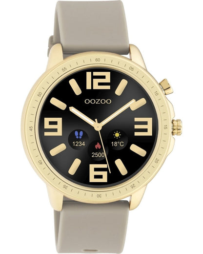 OOZOO Q00319 45mm Smartwatch Brown Rubber Strap - Κοσμηματοπωλείο Goldy