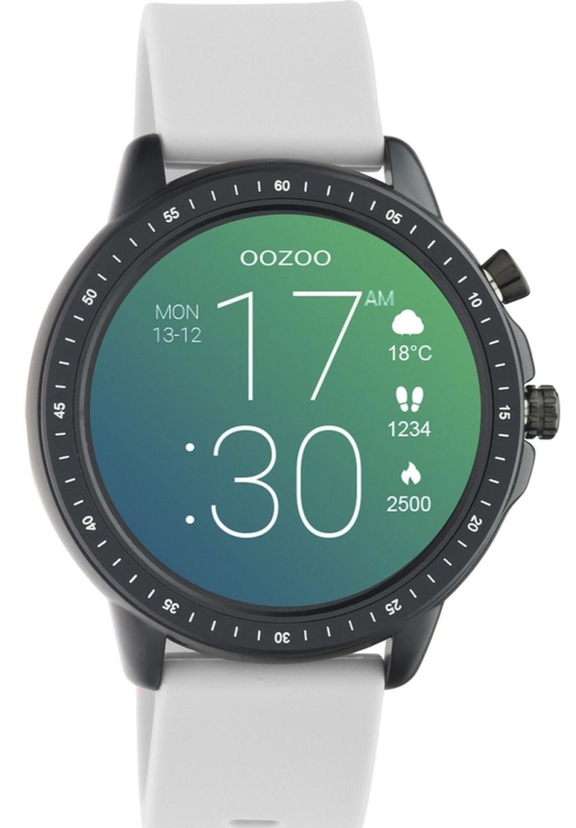 OOZOO Q00328 45mm Smartwatch Grey Rubber Strap - Κοσμηματοπωλείο Goldy