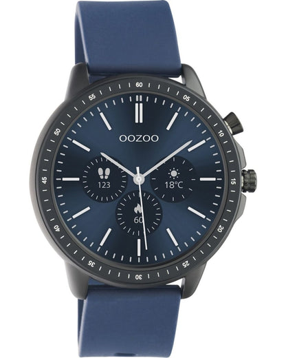 OOZOO Q00332 45mm Smartwatch Blue Rubber Strap - Κοσμηματοπωλείο Goldy