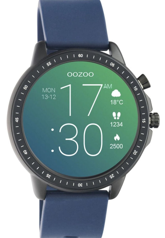 OOZOO Q00332 45mm Smartwatch Blue Rubber Strap - Κοσμηματοπωλείο Goldy