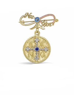 Παραμάνα PO11069 για Νεογέννητο Κοριτσάκι με Κωνσταντινάτο σε Χρυσό Κ9 - Κοσμηματοπωλείο Goldy