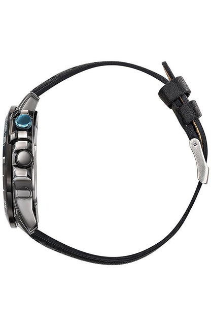 Patrouille De France 668038 Athos 3 Black Leather Strap - Κοσμηματοπωλείο Goldy