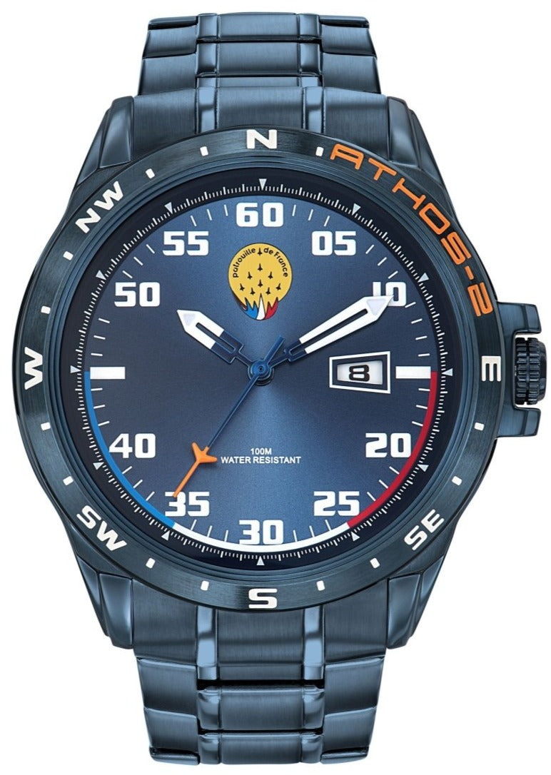 Patrouille De France 668057 Athos 2 Blue Stainless Steel Bracelet - Κοσμηματοπωλείο Goldy