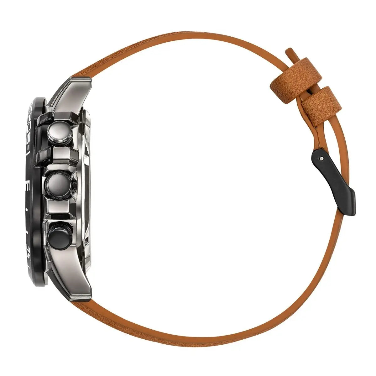 Patrouille De France 668075 Athos 1 Anadigi Brown Leather Chronograph - Κοσμηματοπωλείο Goldy