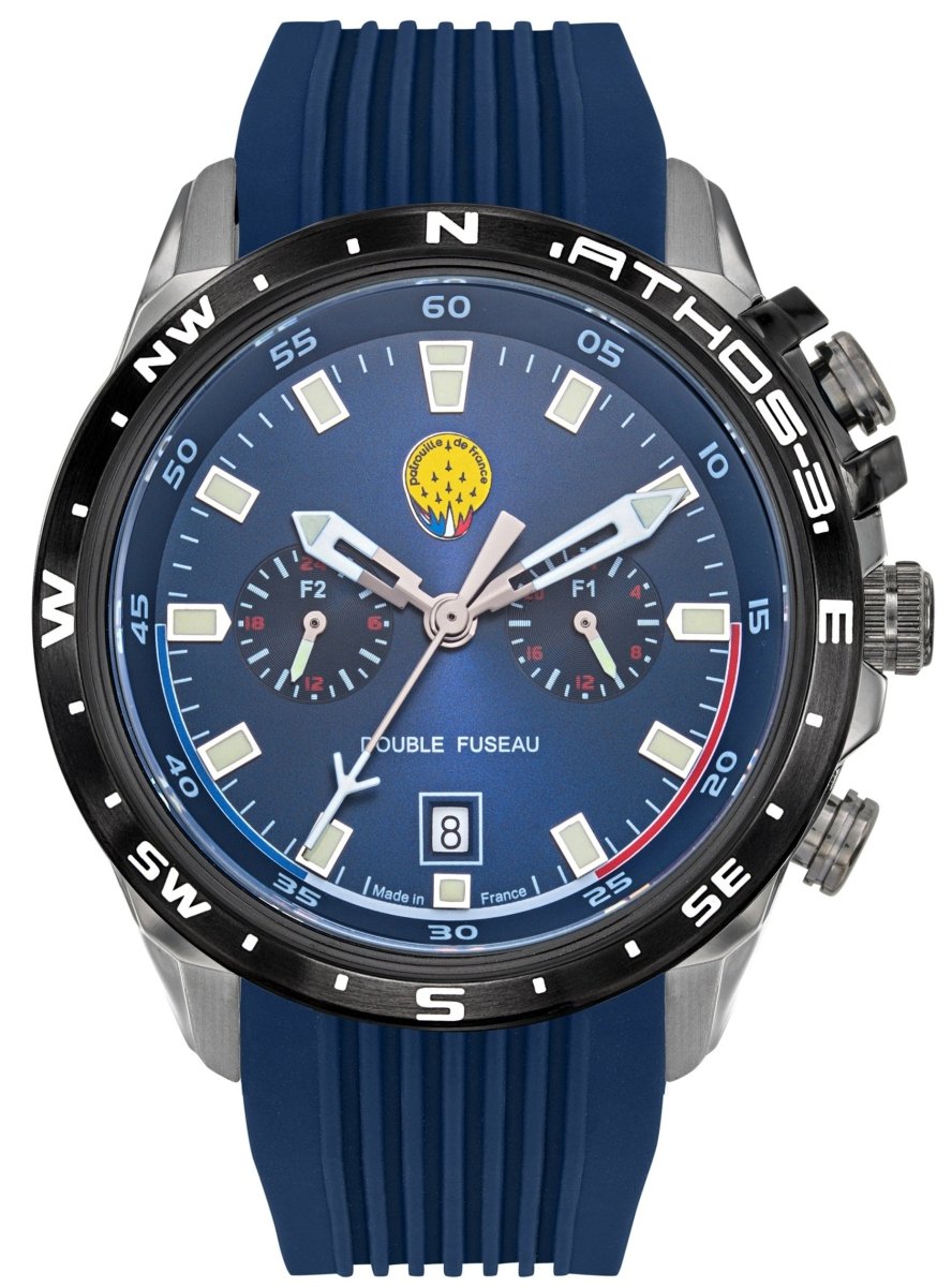 Patrouille De France 668113 Athos 3 Blue Silicon Strap - Κοσμηματοπωλείο Goldy