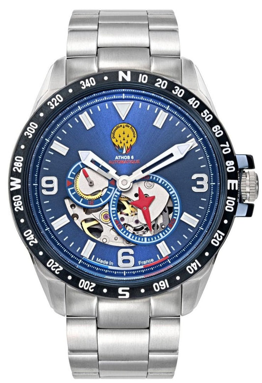 Patrouille De France 668124 Athos 6 Automatic Stainless Steel Bracelet - Κοσμηματοπωλείο Goldy