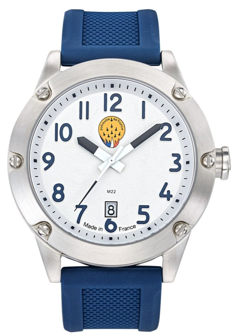 Patrouille De France 668515 Tarmac 701 Mecca Blue Silicon Strap - Κοσμηματοπωλείο Goldy