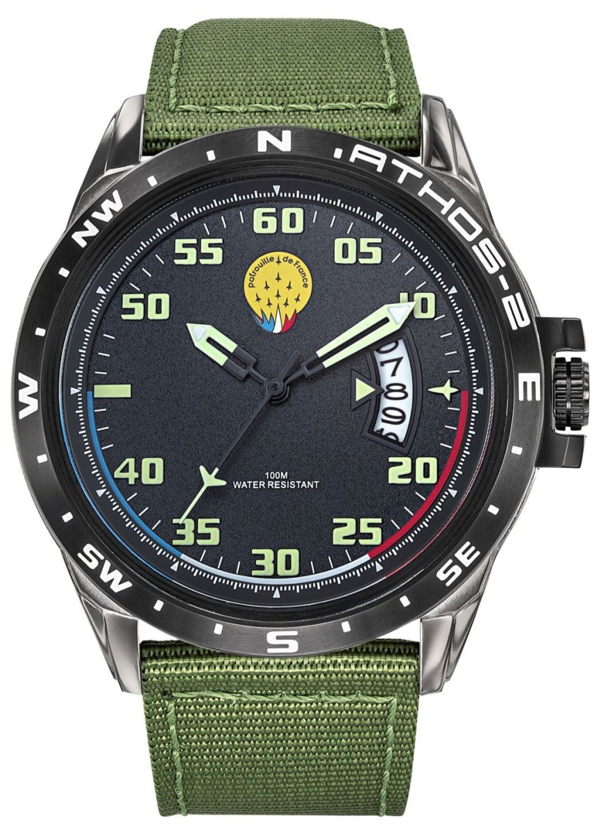 Patrouille De France 688106 Athos 3 Green Fabric Strap - Κοσμηματοπωλείο Goldy