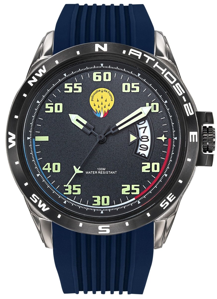 Patrouille De France 688107 Athos 2 Blue Rubber Strap - Κοσμηματοπωλείο Goldy