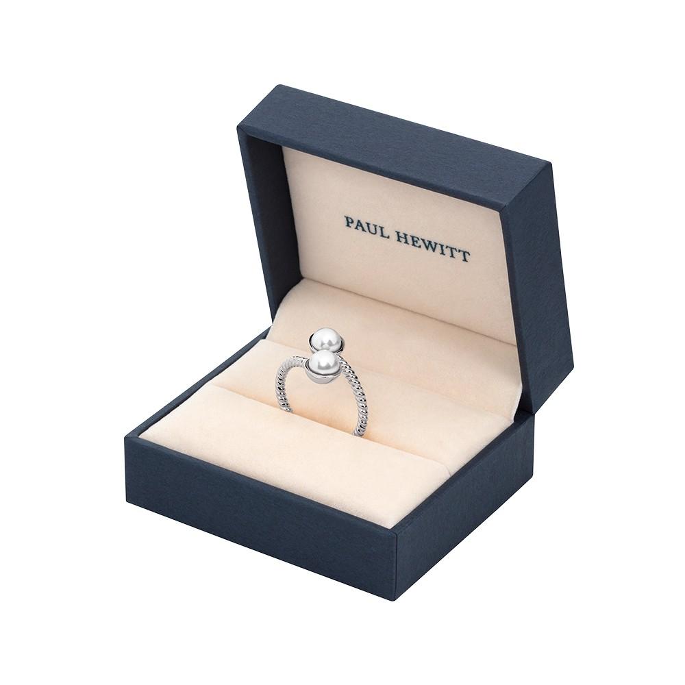 PAUL HEWITT PH-FR-ROPE-S-56 Δαχτυλίδι Από Ατσάλι Με Πέρλα - Κοσμηματοπωλείο Goldy