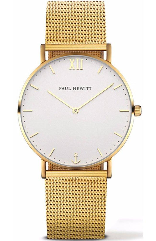 PAUL HEWITT PH-SA-G-St-W-4S Sailor Gold Metallic Bracelet - Κοσμηματοπωλείο Goldy