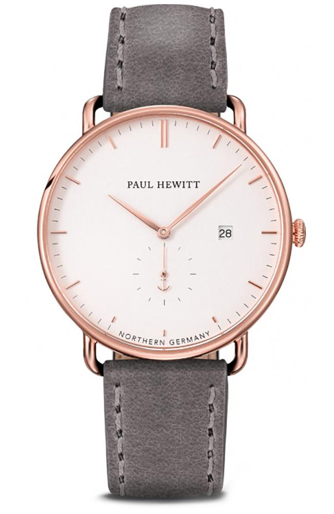 PAUL HEWITT PH-TGA-R-W-13S Grand Atlantic Grey Leather Strap - Κοσμηματοπωλείο Goldy