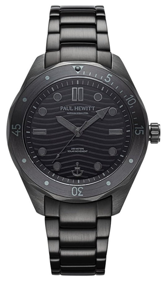 PAUL HEWITT PH-W-0329 Ocean Diver MARINIUM® Ocean Black Steel Bracelet - Κοσμηματοπωλείο Goldy