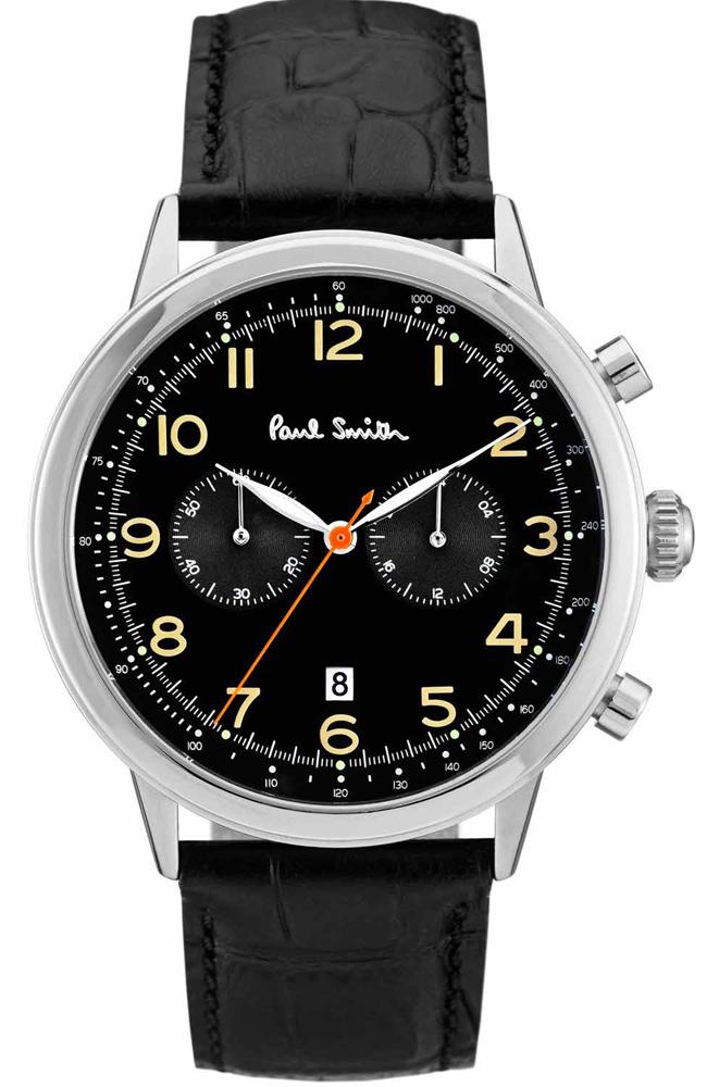 Paul Smith P10011 Precision Black Leather Chronograph - Κοσμηματοπωλείο Goldy