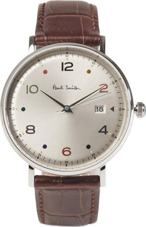 Paul Smith PS0060002 Gauge Brown Leather Strap - Κοσμηματοπωλείο Goldy