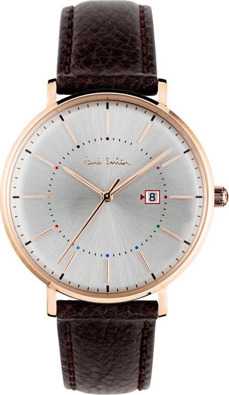 Paul Smith PS0070001 Petit Track Brown Leather Strap - Κοσμηματοπωλείο Goldy