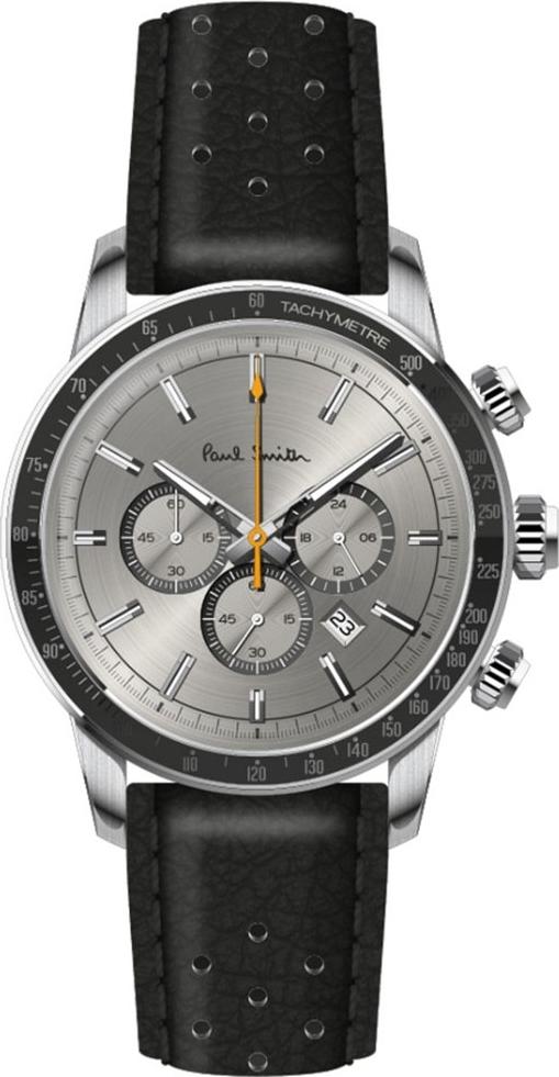 Paul Smith PS0110002 Chronograph Black Leather Strap - Κοσμηματοπωλείο Goldy