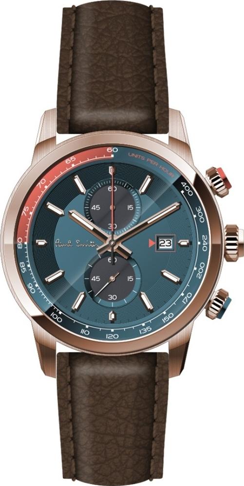 Paul Smith PS0110022 Chronograph Brown Leather Strap - Κοσμηματοπωλείο Goldy