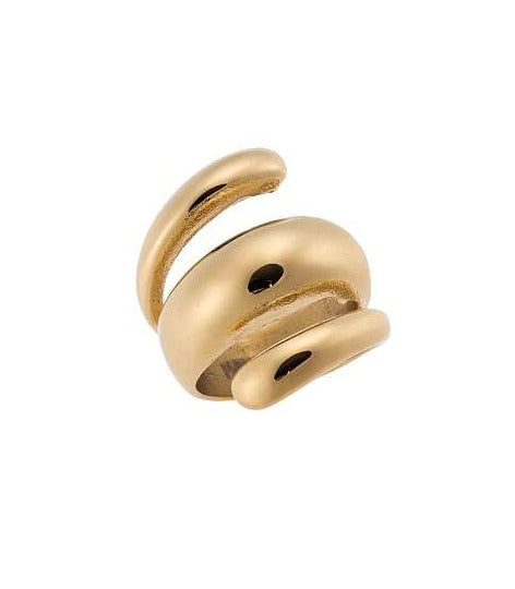 Puppis PUR81569G Δαχτυλίδι Από Επιχρυσωμένο Ατσάλι - Κοσμηματοπωλείο Goldy
