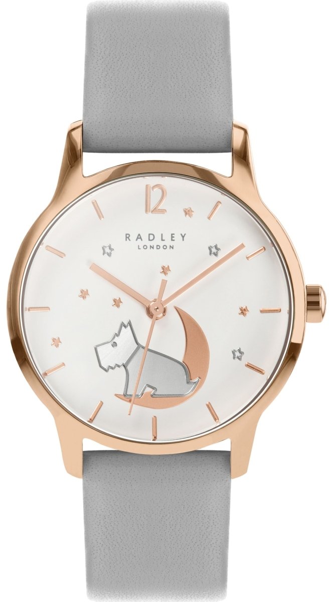 Radley London RY2950A Gazing Dog in Moon Grey Leather Strap - Κοσμηματοπωλείο Goldy