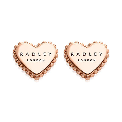Radley London RYJ1126 Σκουλαρίκια Love Radley από Ροζ Επιχρυσωμένο Ασήμι - Κοσμηματοπωλείο Goldy