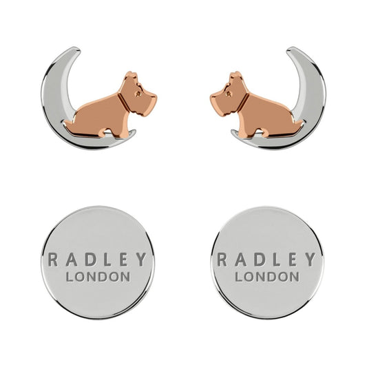 Radley London RYJ1211S Σκουλαρίκια Dog & Moon από Επιπλατινωμένο Ασήμι - Κοσμηματοπωλείο Goldy