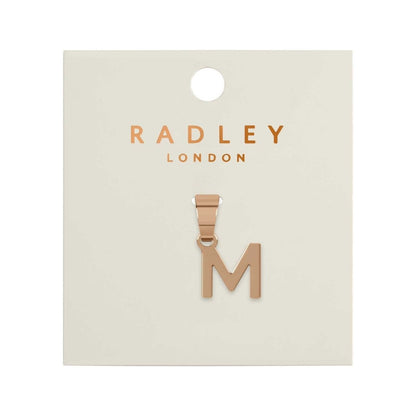 Radley London RYJ6032S Μονόγραμμα Μ από Ροζ Επιχρυσωμένο Ατσάλι - Κοσμηματοπωλείο Goldy