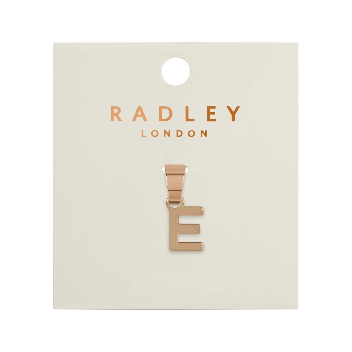 Radley London RYJ6034S Μονόγραμμα E από Ροζ Επιχρυσωμένο Ατσάλι - Κοσμηματοπωλείο Goldy
