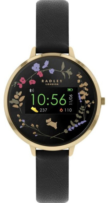 Radley London RYS03-2010 Series 3 Smartwatch Black Leather Strap - Κοσμηματοπωλείο Goldy