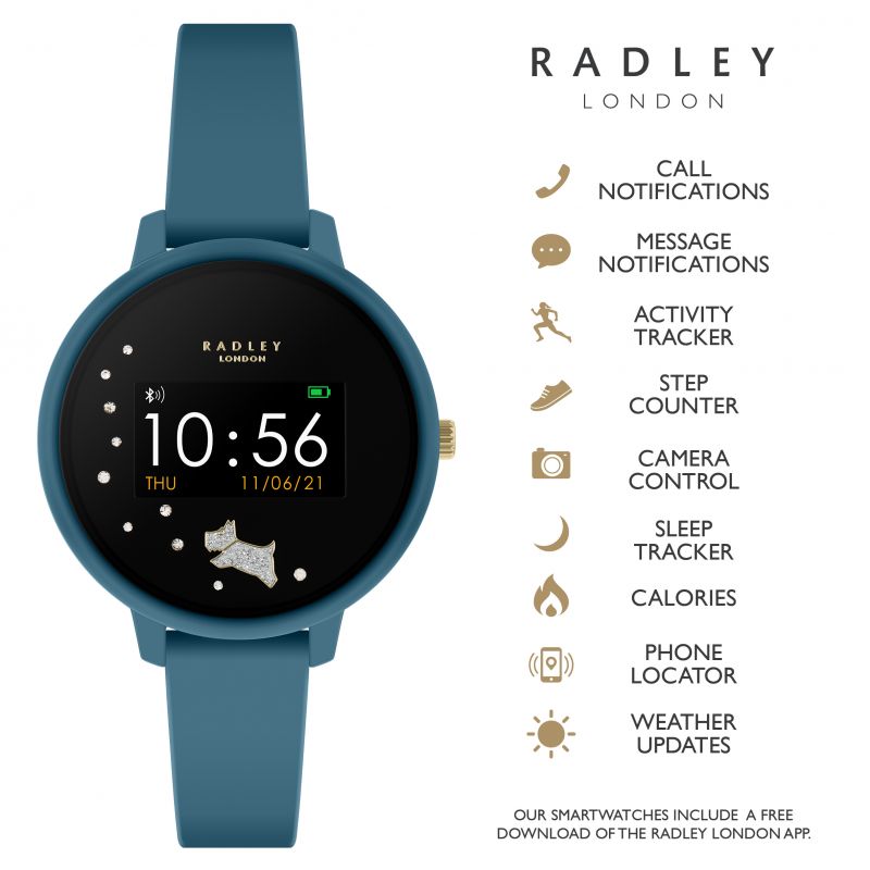 Radley London RYS03-2028 Series 3 Smartwatch Blue Silicon Strap - Κοσμηματοπωλείο Goldy