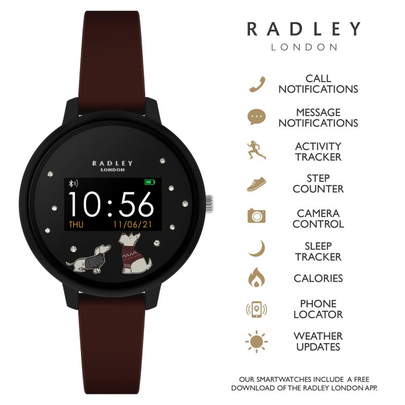 Radley London RYS03-2060 Series 3 Smartwatch Berry Silicon Strap - Κοσμηματοπωλείο Goldy