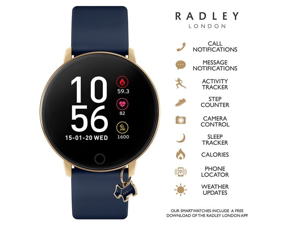 Radley London RYS05-2034-INT Series 5 Smartwatch Blue Silicon Strap - Κοσμηματοπωλείο Goldy