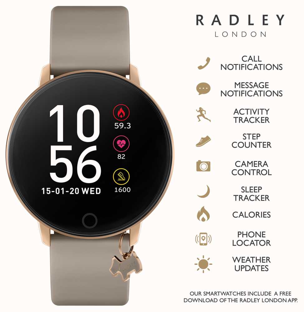 Radley London RYS05-2038-INT Series 5 Smartwatch Grey Silicon Strap - Κοσμηματοπωλείο Goldy