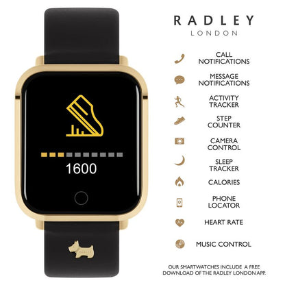 Radley London RYS06-2074-INT Series 6 Smartwatch Black Leather Strap - Κοσμηματοπωλείο Goldy