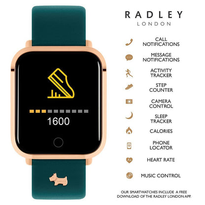 Radley London RYS06-2076-INT Series 6 Smartwatch Green Leather Strap - Κοσμηματοπωλείο Goldy