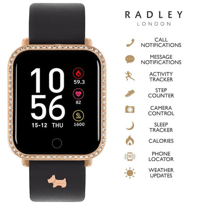 Radley London RYS06-2118-INT Series 6 Smartwatch Black Leather Strap - Κοσμηματοπωλείο Goldy