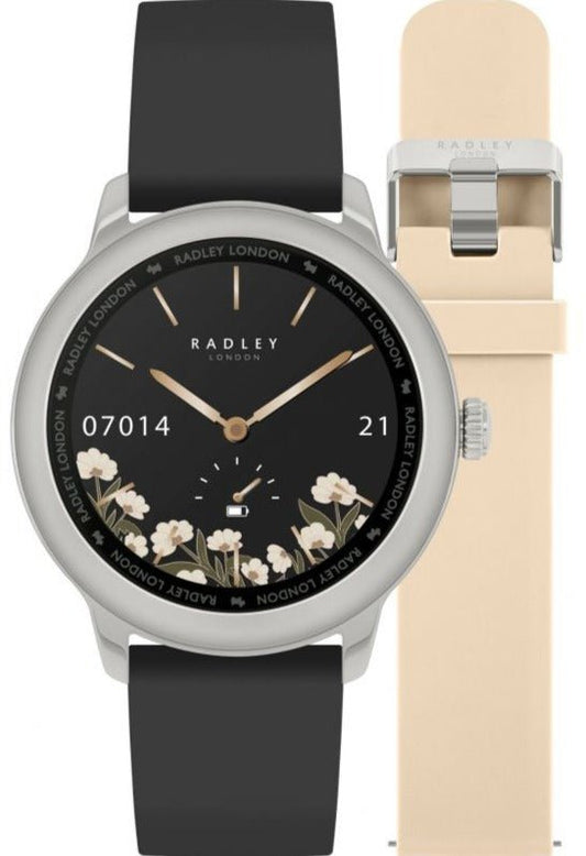 Radley London RYS07-2067-SET Series 7 Smartwatch Black/Nude Silicon Strap - Κοσμηματοπωλείο Goldy