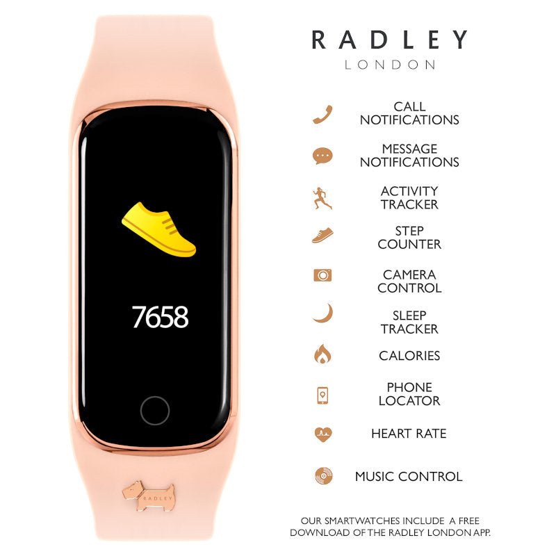 Radley London RYS08-2090-INT Series 8 Smartwatch Pink Silicon Strap - Κοσμηματοπωλείο Goldy
