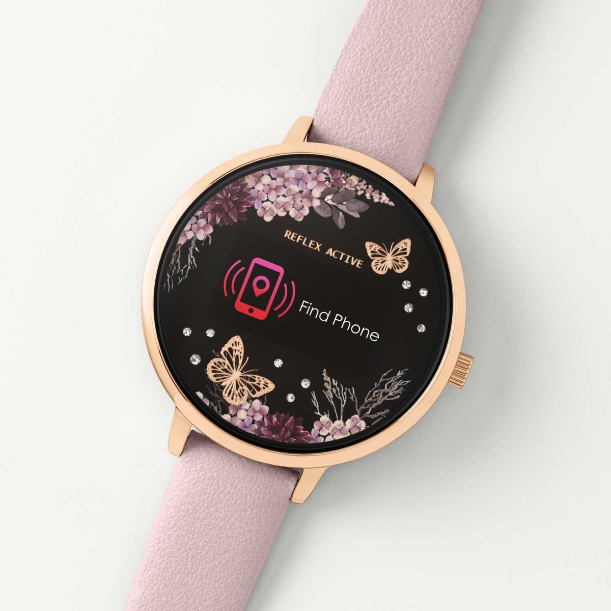 Reflex Active RA03-2014 Smartwatch Pink Leather Strap - Κοσμηματοπωλείο Goldy