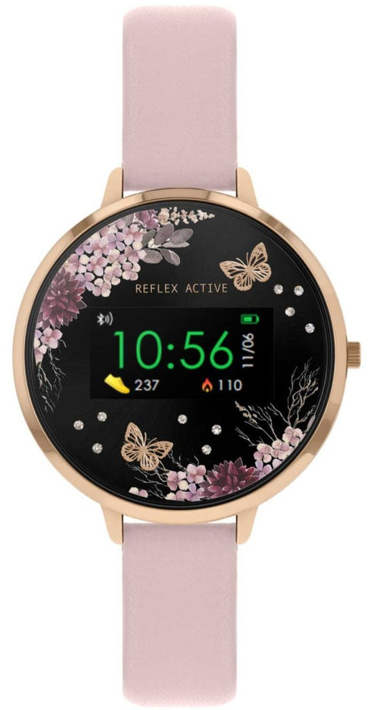 Reflex Active RA03-2014 Smartwatch Pink Leather Strap - Κοσμηματοπωλείο Goldy