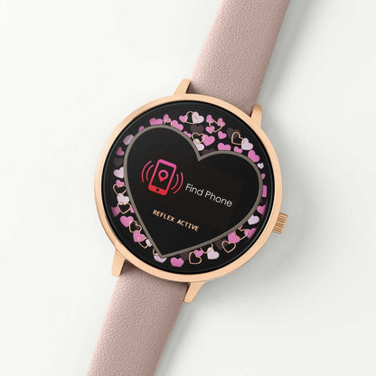 Reflex Active RA03-2044 Smartwatch Pink Leather Strap - Κοσμηματοπωλείο Goldy