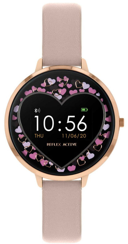 Reflex Active RA03-2044 Smartwatch Pink Leather Strap - Κοσμηματοπωλείο Goldy