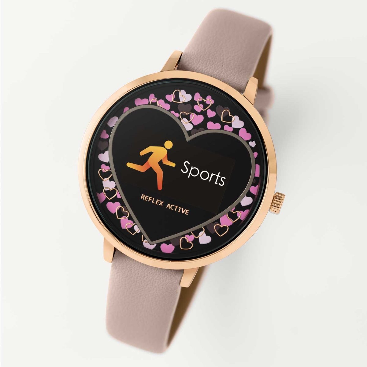 Reflex Active RA03-2044 Smartwatch Pink Leather Strap - Κοσμηματοπωλείο Goldy