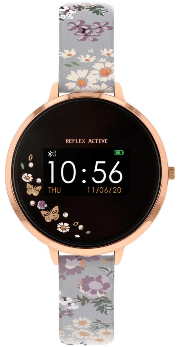 Reflex Active RA03-2060 Smartwatch Grey Leather Strap - Κοσμηματοπωλείο Goldy