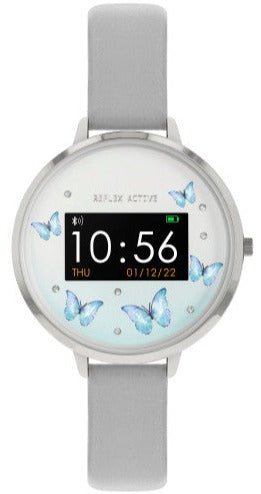 Reflex Active RA03-2123 Smartwatch Grey Leather Strap - Κοσμηματοπωλείο Goldy