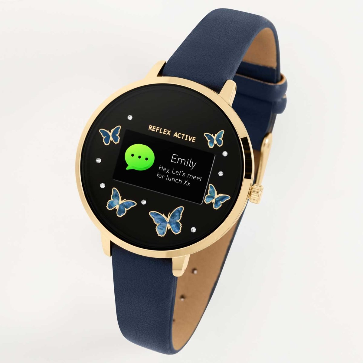 Reflex Active RA03-2124 Smartwatch Blue Leather Strap - Κοσμηματοπωλείο Goldy