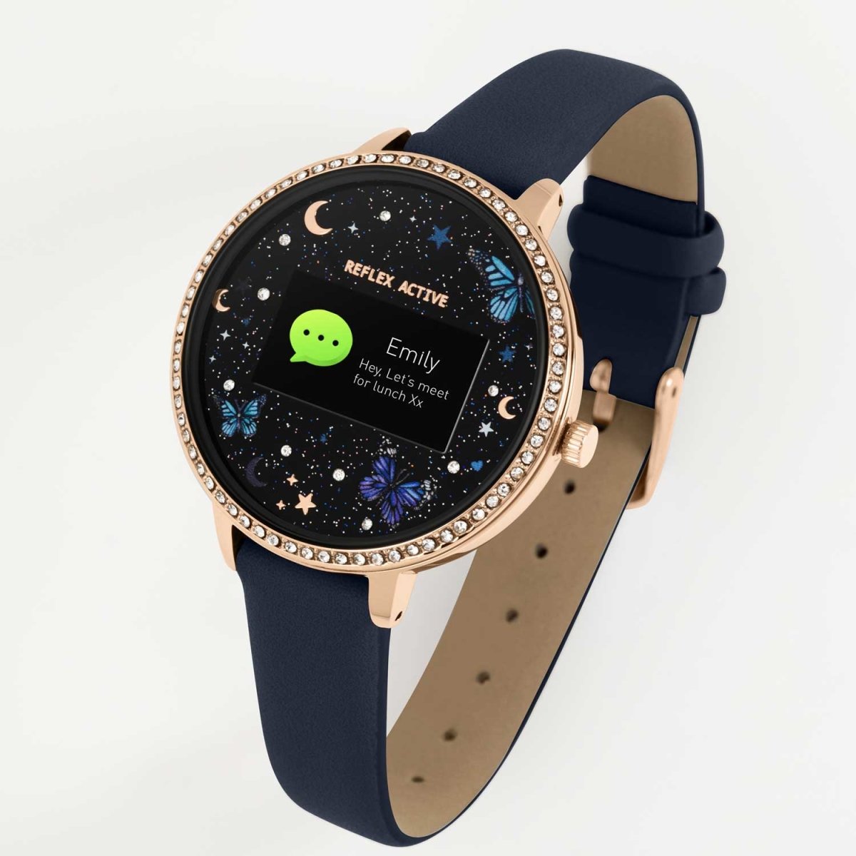 Reflex Active RA03-2126 Smartwatch Blue Leather Strap - Κοσμηματοπωλείο Goldy