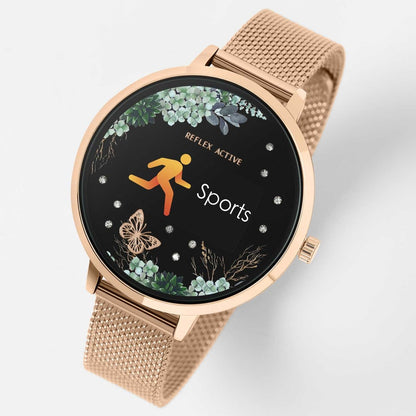 Reflex Active RA03-4034 Smartwatch Rose Gold Stainless Steel Bracelet - Κοσμηματοπωλείο Goldy